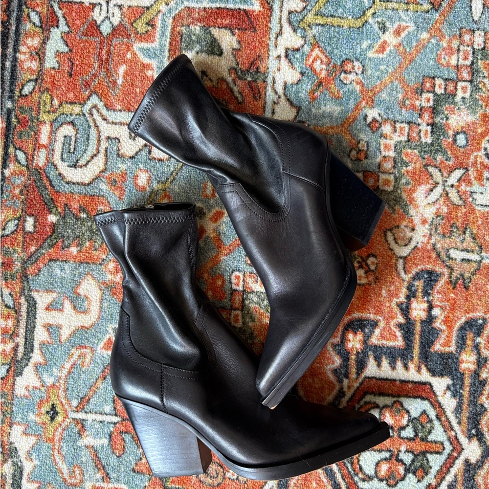 Dolce Vita Black Leather Heeled Boots